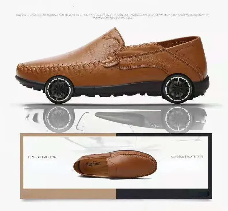 Slip Flats Soft on Men Moccasins Shoes Classic Business Casual Loafers Shoes Breathable Spring Leather Enormous discount Efficient delivery Hombre Leather Shoes