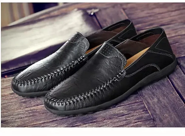 Slip Flats Soft on Men Moccasins Shoes Classic Business Casual Loafers Shoes Breathable Spring Leather Enormous discount Efficient delivery Hombre Leather Shoes