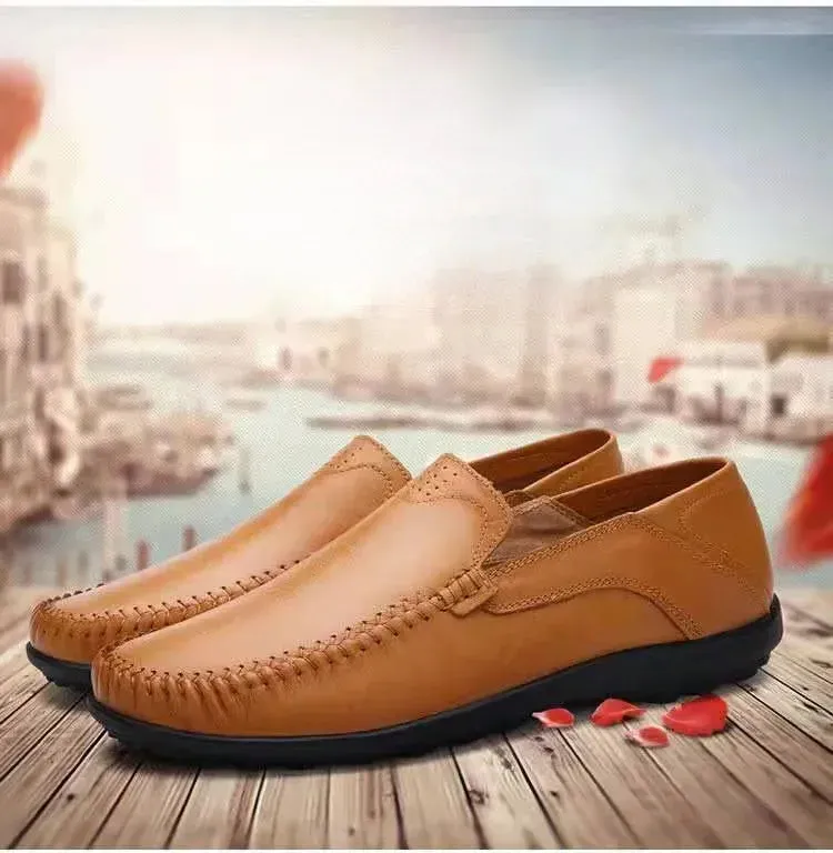 Slip Flats Soft on Men Moccasins Shoes Classic Business Casual Loafers Shoes Breathable Spring Leather Enormous discount Efficient delivery Hombre Leather Shoes