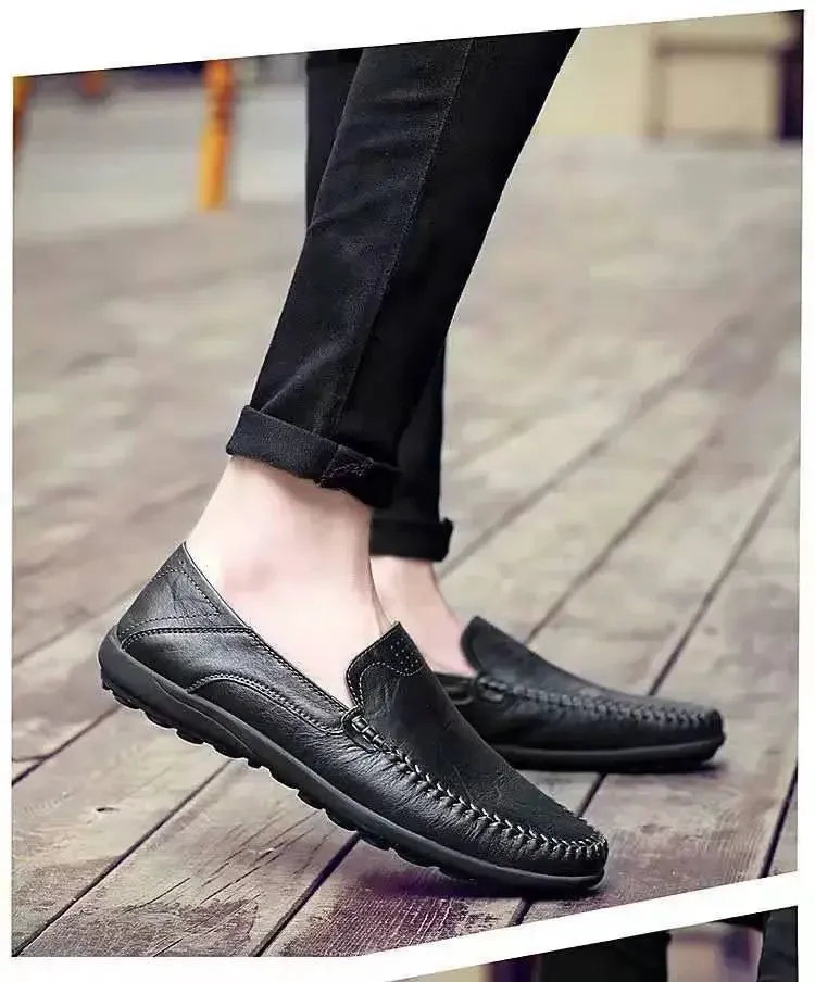 Slip Flats Soft on Men Moccasins Shoes Classic Business Casual Loafers Shoes Breathable Spring Leather Enormous discount Efficient delivery Hombre Leather Shoes