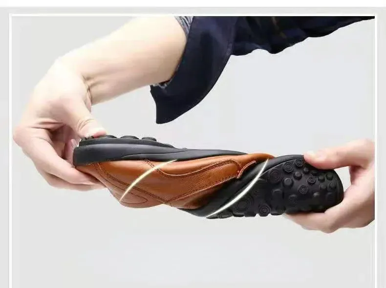 Slip Flats Soft on Men Moccasins Shoes Classic Business Casual Loafers Shoes Breathable Spring Leather Enormous discount Efficient delivery Hombre Leather Shoes