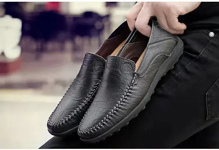 Slip Flats Soft on Men Moccasins Shoes Classic Business Casual Loafers Shoes Breathable Spring Leather Enormous discount Efficient delivery Hombre Leather Shoes