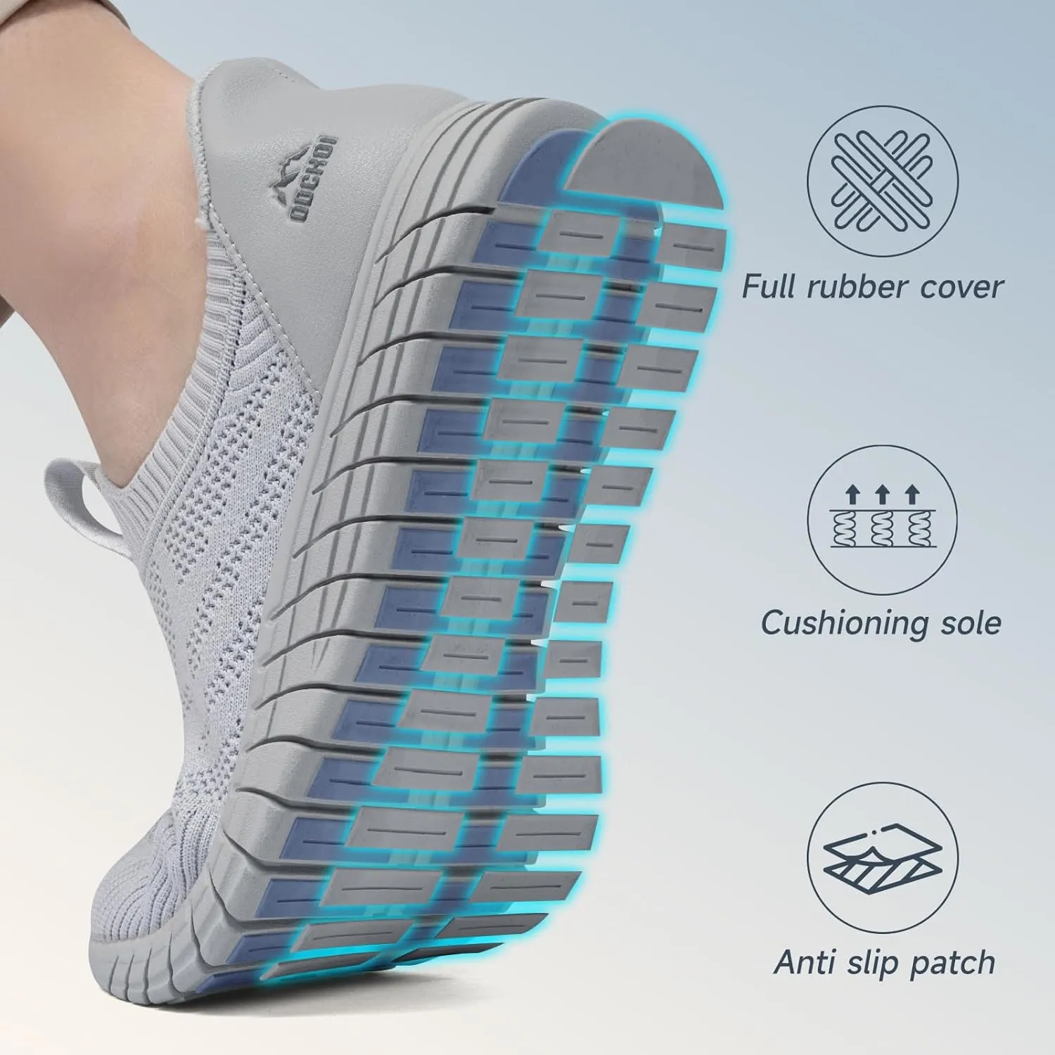 Slip in Mens Hands Free Slip On Sneakers Non Slip Breathable Walking Shoes Athletic Gym Workout Casual Shoes Fashion Loafers