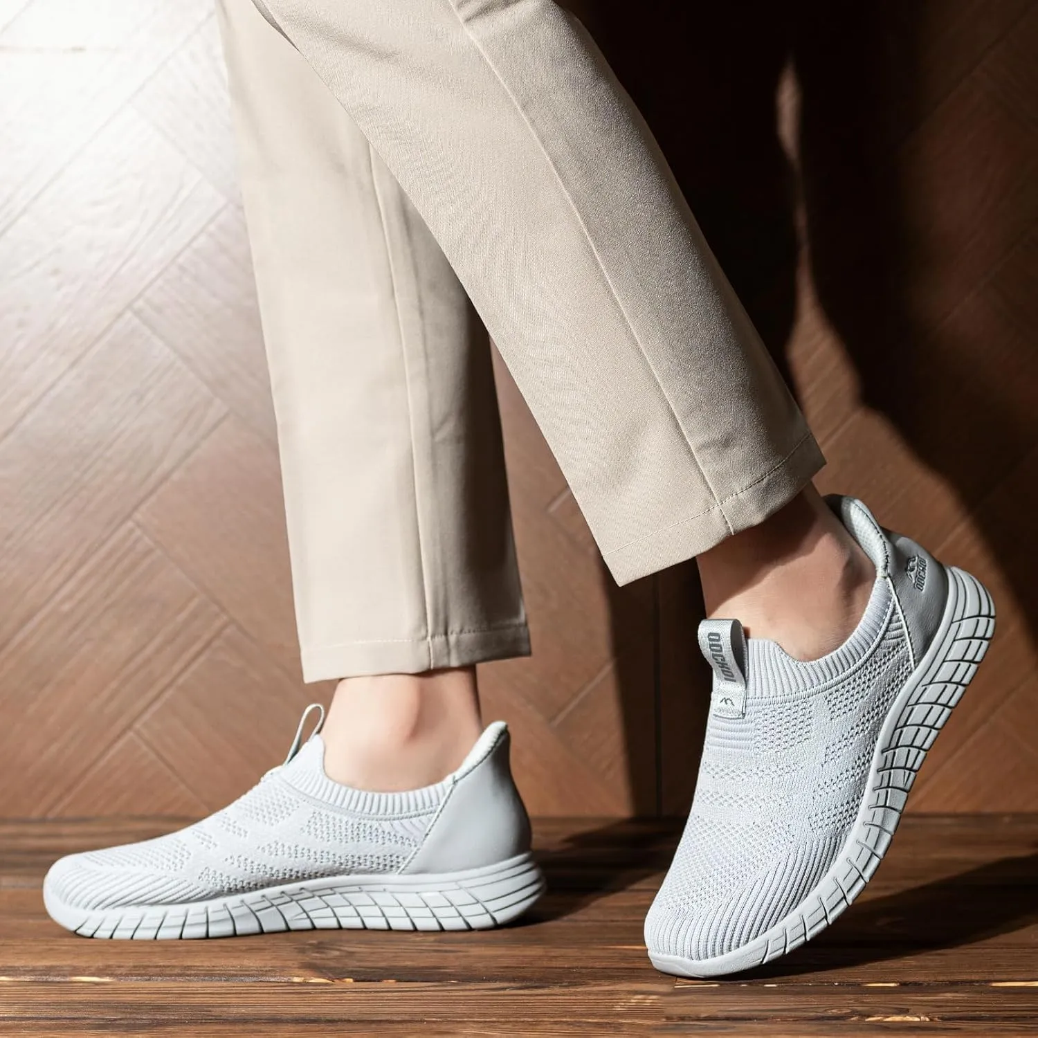 Slip in Mens Hands Free Slip On Sneakers Non Slip Breathable Walking Shoes Athletic Gym Workout Casual Shoes Fashion Loafers