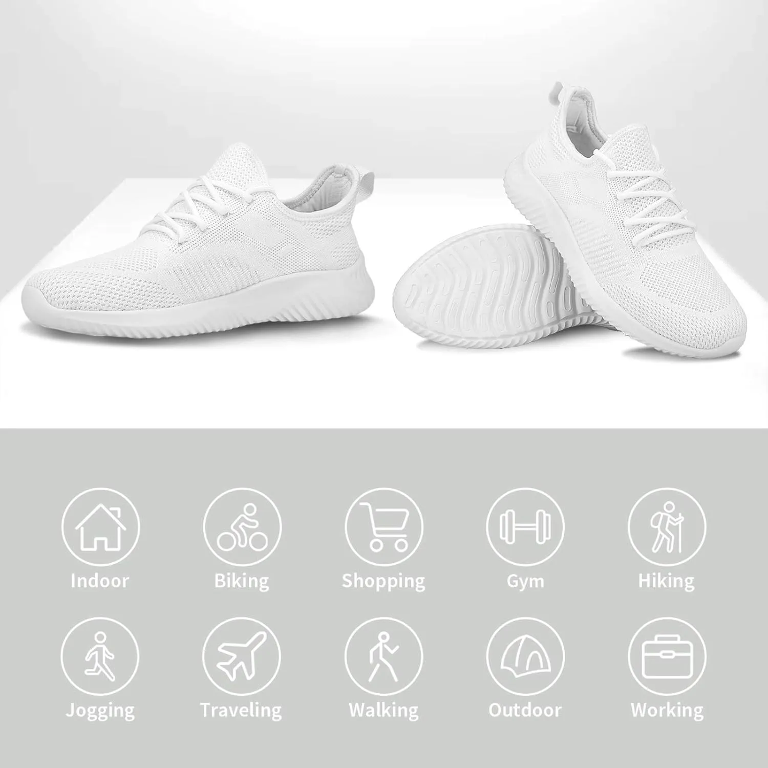 Slip On Sneakers for Women-Fashion Sneakers Walking Shoes Non Slip Lightweight Breathable Mesh Running Shoes Comfortable