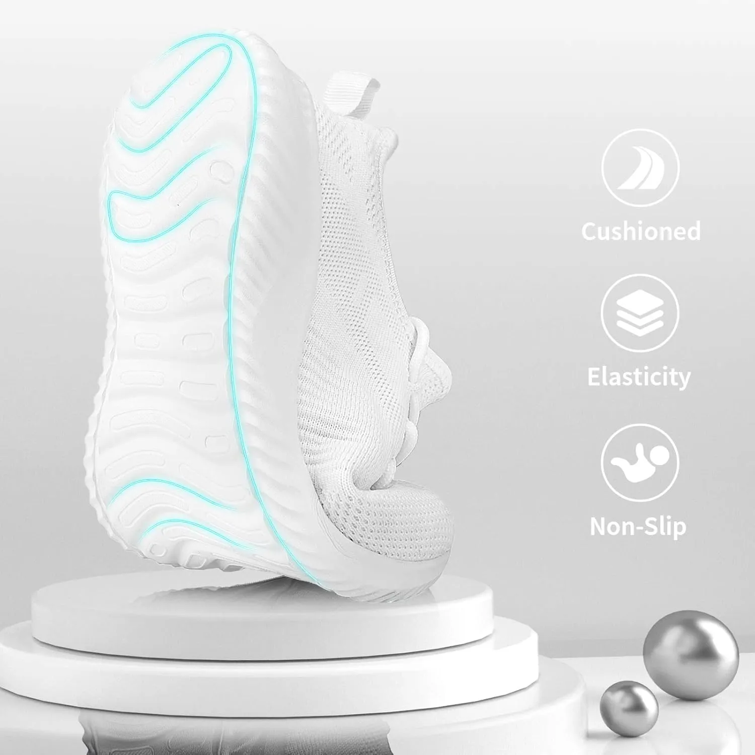 Slip On Sneakers for Women-Fashion Sneakers Walking Shoes Non Slip Lightweight Breathable Mesh Running Shoes Comfortable