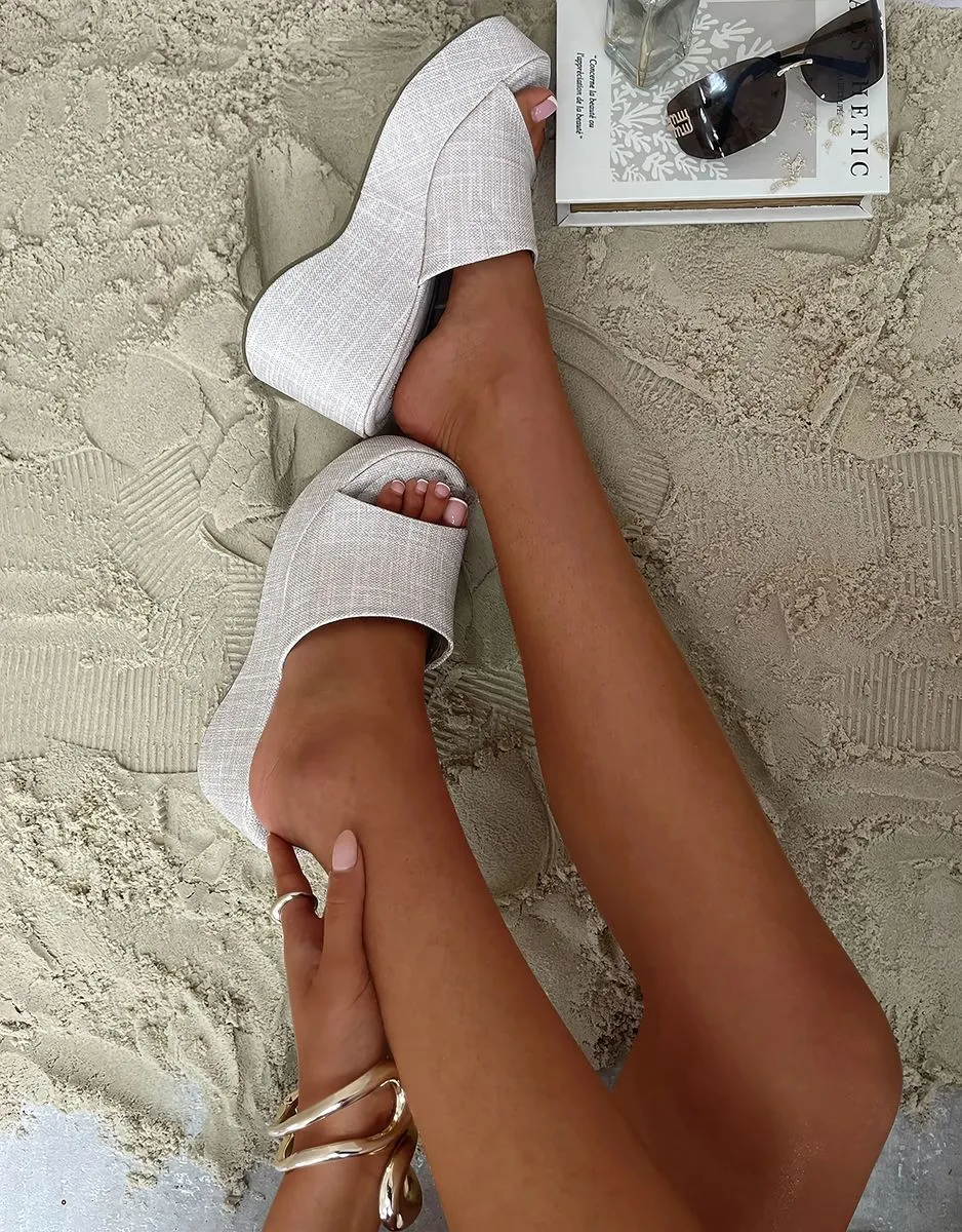 Slip On Wedge Heel Sandal