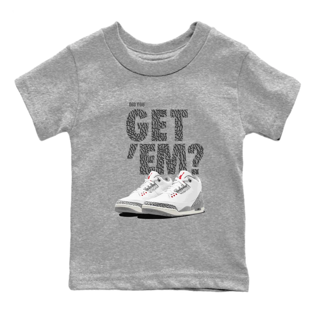 Sneaker Cement Get 3 Kids Wholesale - Did 'Em Tees Air You Jordan Percentage-based sale Grey SNRT