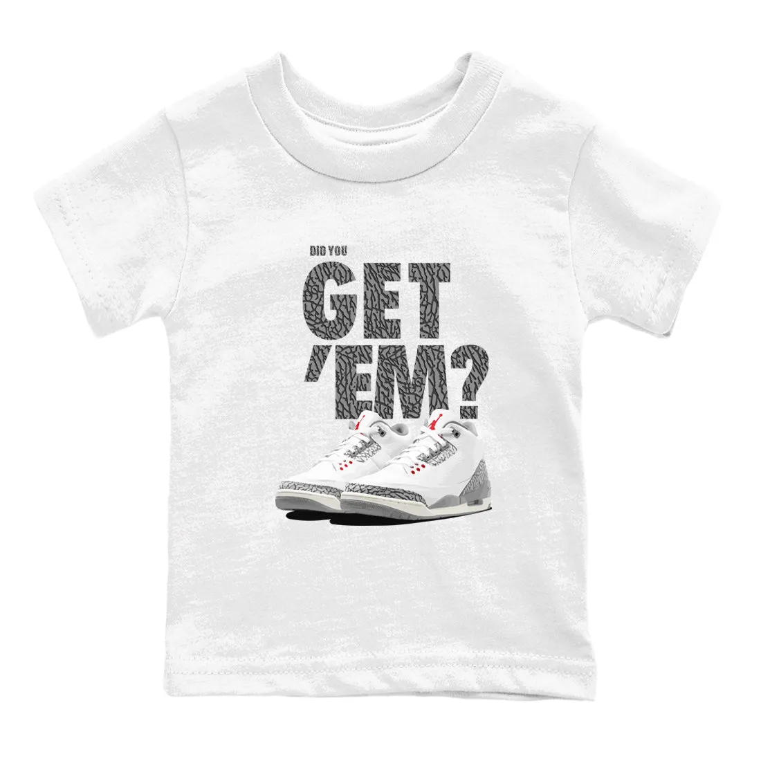 Sneaker Cement Get 3 Kids Wholesale - Did 'Em Tees Air You Jordan Percentage-based sale Grey SNRT