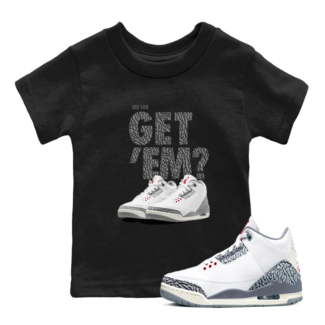 Sneaker Cement Get 3 Kids Wholesale - Did 'Em Tees Air You Jordan Percentage-based sale Grey SNRT