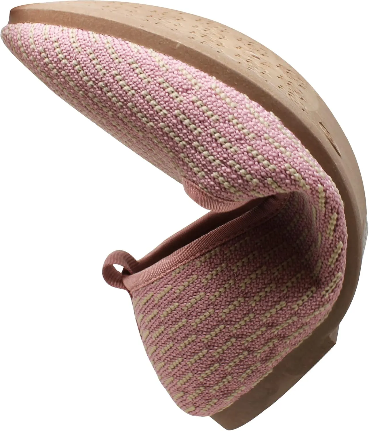 SOBEYO Ballet Flats Comfort Soft-Sole Breathable Sweater Fabric Lightweight Round Toe Shoes