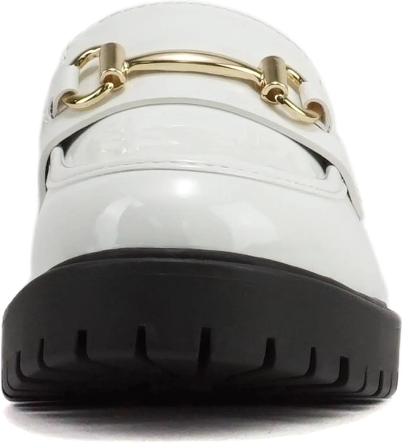 Soda “Bedale” ~ Women Round Toe Low Heel Lug Sole Slip-On Horse Bit Loafer Shoe