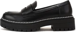 Soda “Eureka” ~ Women Slip On Platform Penny Loafer Lug Sole with Stitched Detail