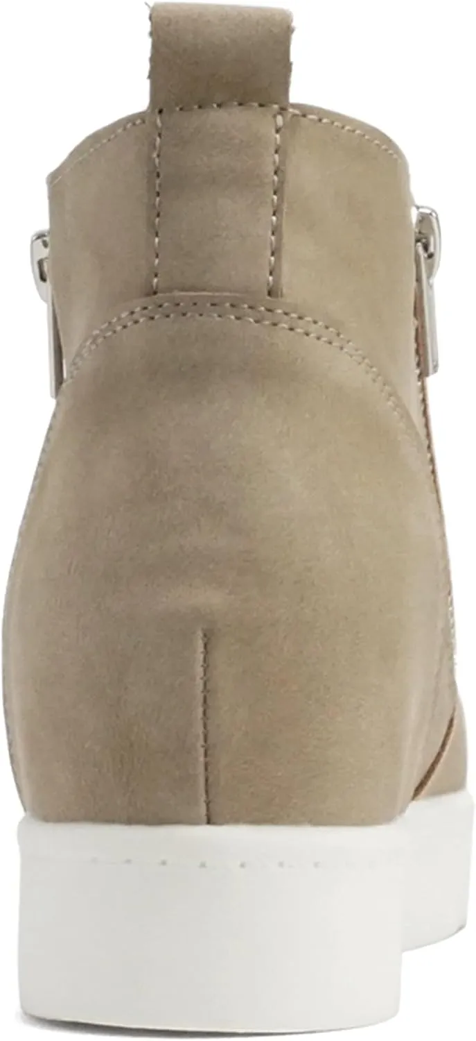Soda Taylor Hidden Wedge Sole Booties Ankle Heels Sneaker Shoes Side Zipper