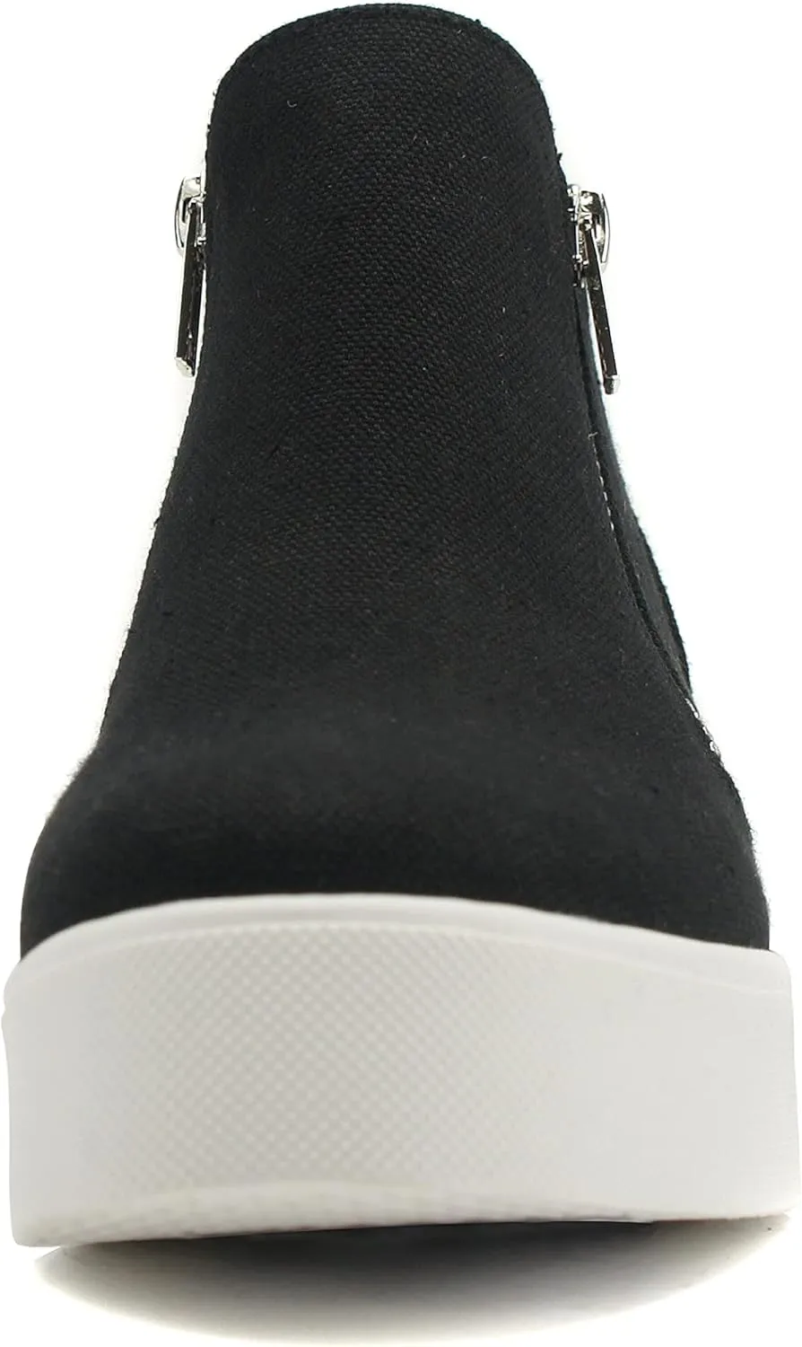 Soda Taylor Hidden Wedge Sole Booties Ankle Heels Sneaker Shoes Side Zipper