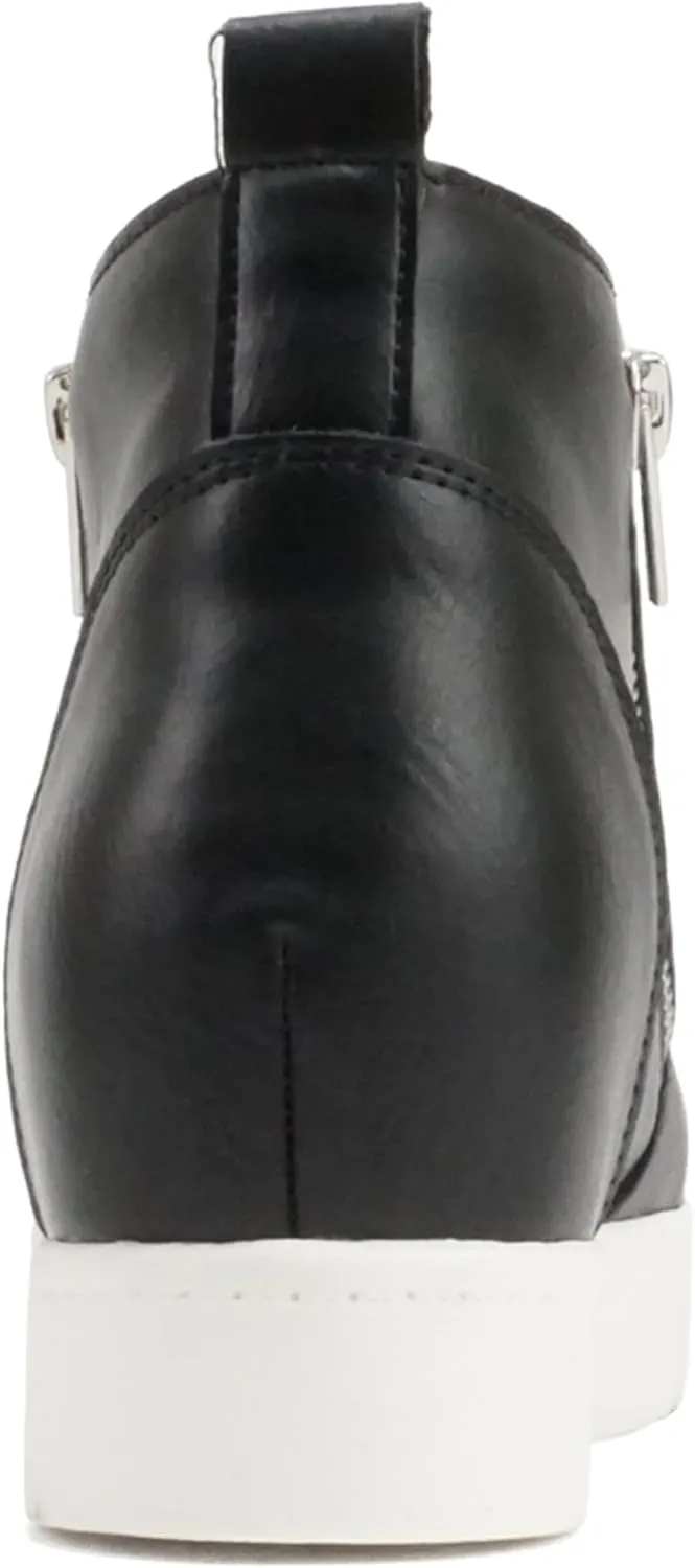 Soda Taylor Hidden Wedge Sole Booties Ankle Heels Sneaker Shoes Side Zipper