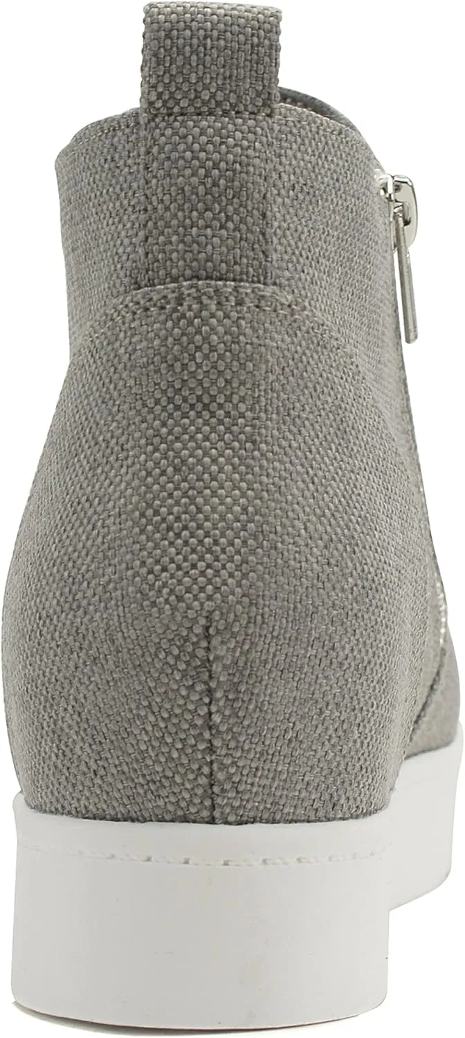 Soda Taylor Hidden Wedge Sole Booties Ankle Heels Sneaker Shoes Side Zipper