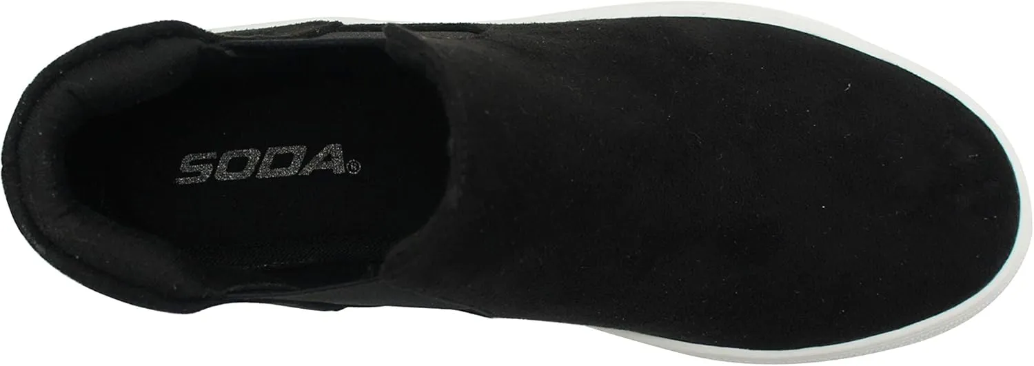 Soda Woods ~ Slip On High Top Twin Gore Double Layer Foam Padded Cushion Sock Fashion Sneakers