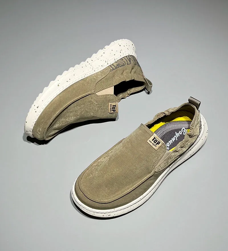 Sole Canvas Autumn Highly functional Thick Leisure Shock-Absorbing Shoes Slip-on Loved by customers Men's