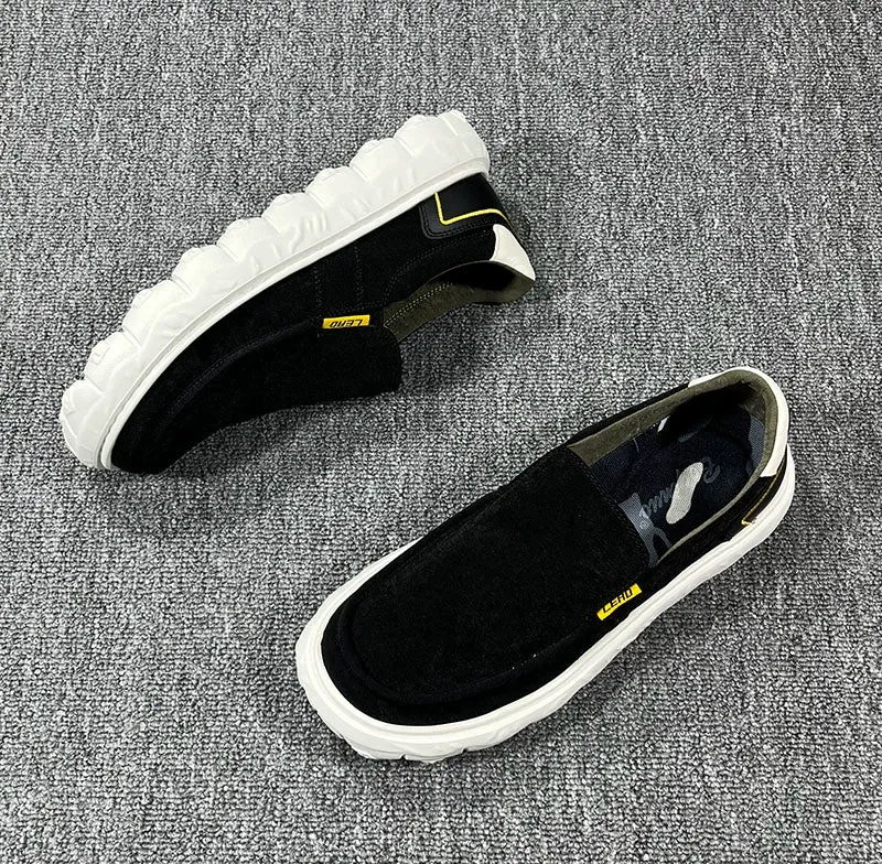 Sole Canvas Autumn Highly functional Thick Leisure Shock-Absorbing Shoes Slip-on Loved by customers Men's
