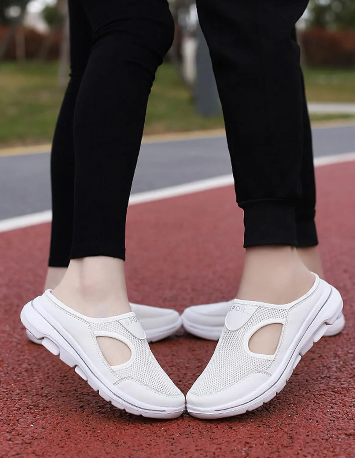 SOLPNOW Unisex Slip On Orthopedic Diabetic Mules,Breathable Arch Support Wedge Platform Slippers,Yoga Sports Hiking Casual Loafer Sandals