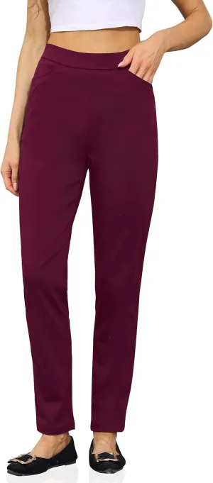Soojun Women's Comfy Ultra Stretch Pull On Ankle Pant