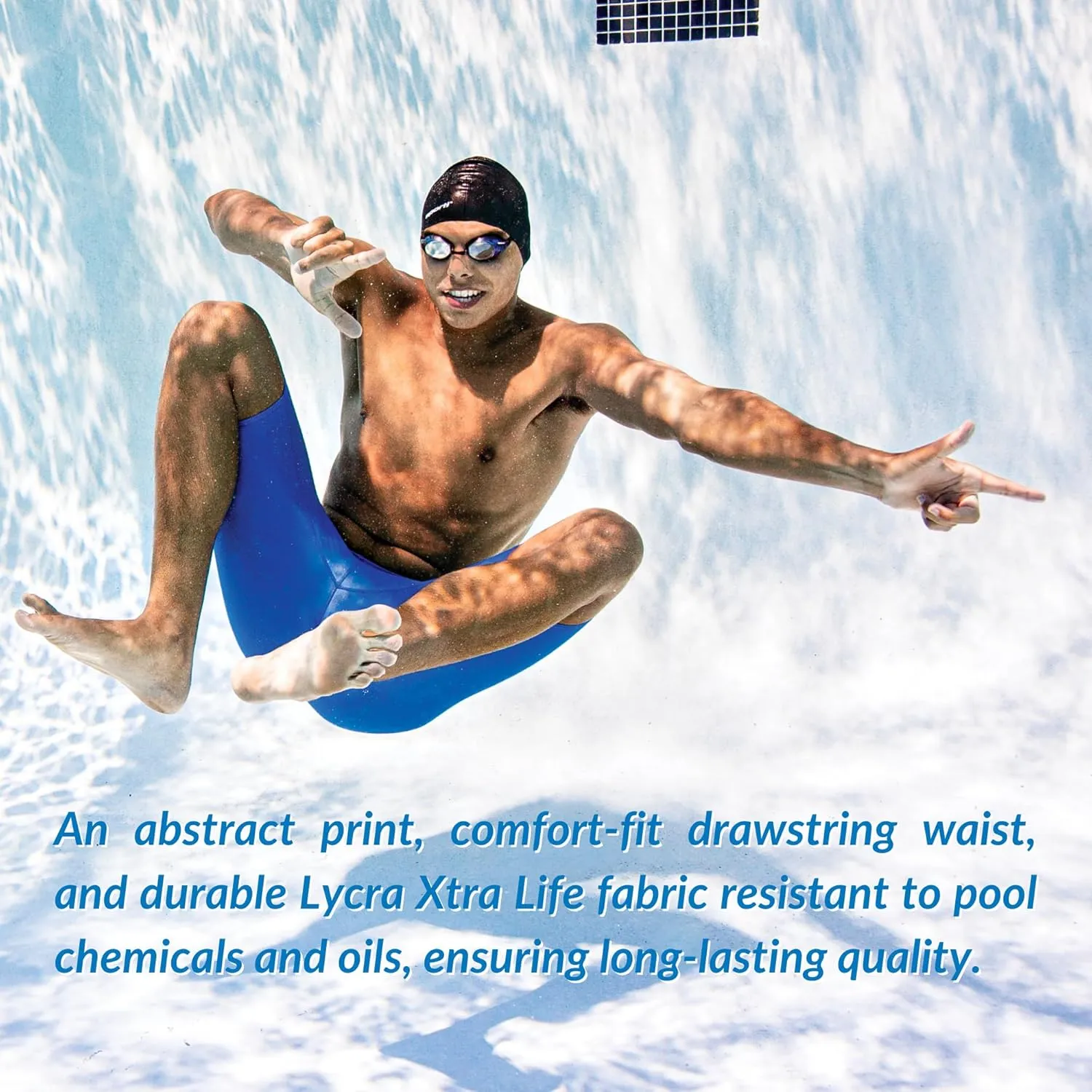 Sporti Men's Athletic Swimwear Jammers, Multi Solid Color - Racing & Training Swimsuit Jammers for Men, Durable Long Lasting