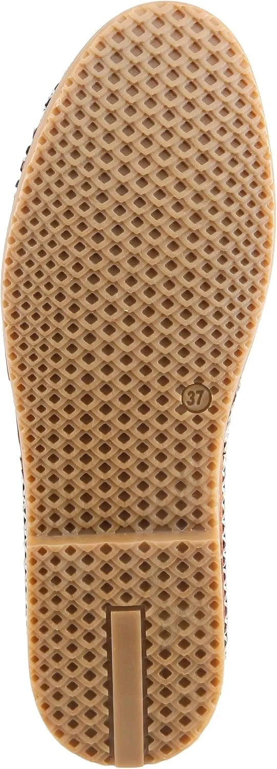 Spring Step Women's Ingrid Slip-On Premium Leather Loafers - Laser Cutout Design, Elastic Goring, Lightweight Flat Sole