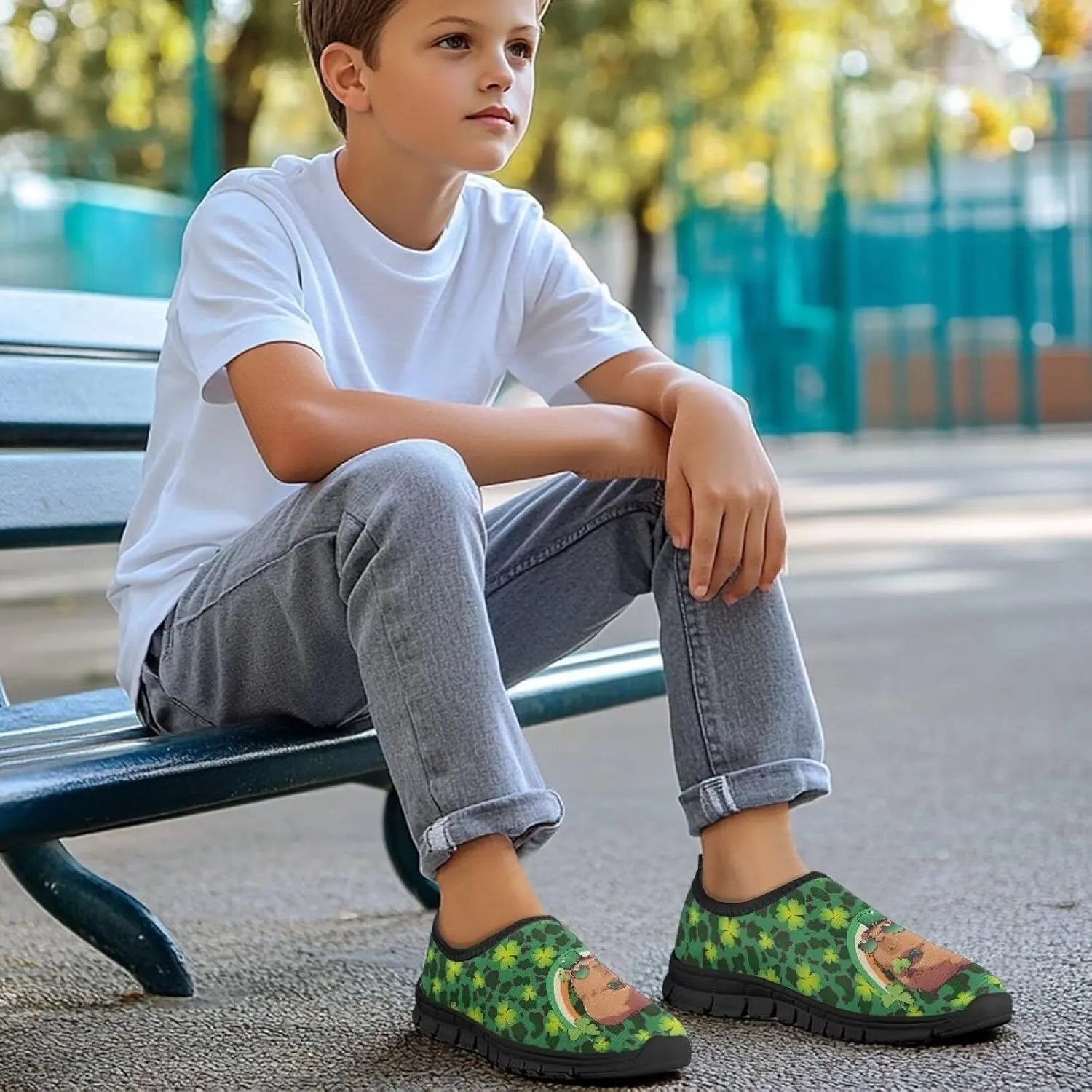 St. Patrick's Day Shoes Boys Slip On Tennis Shoes Kids Running Shoes