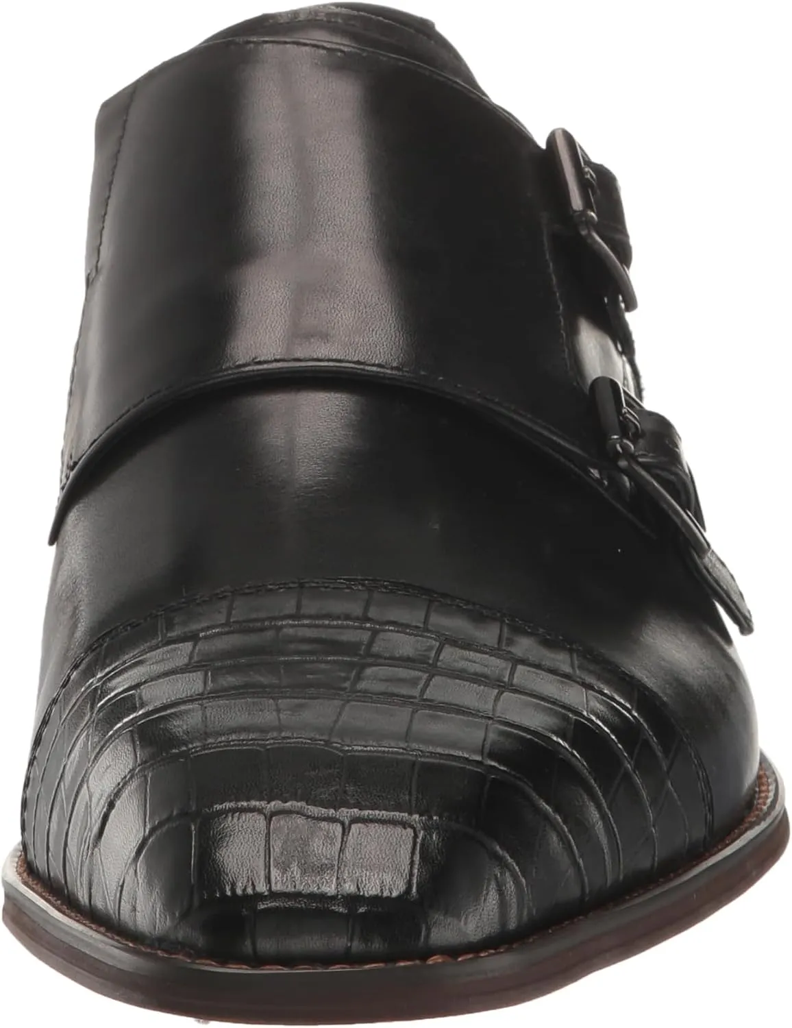 STACY ADAMS Men's Pierson Cap Toe Double Monk Strap Loafer
