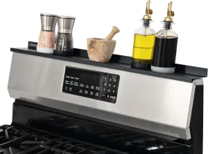 StoveShelf 30" Length Black Magnetic Shelf for Kitchen Stove - Kitchen Storage Solution with Zero Installation - Over Stove Spice Rack Organizer