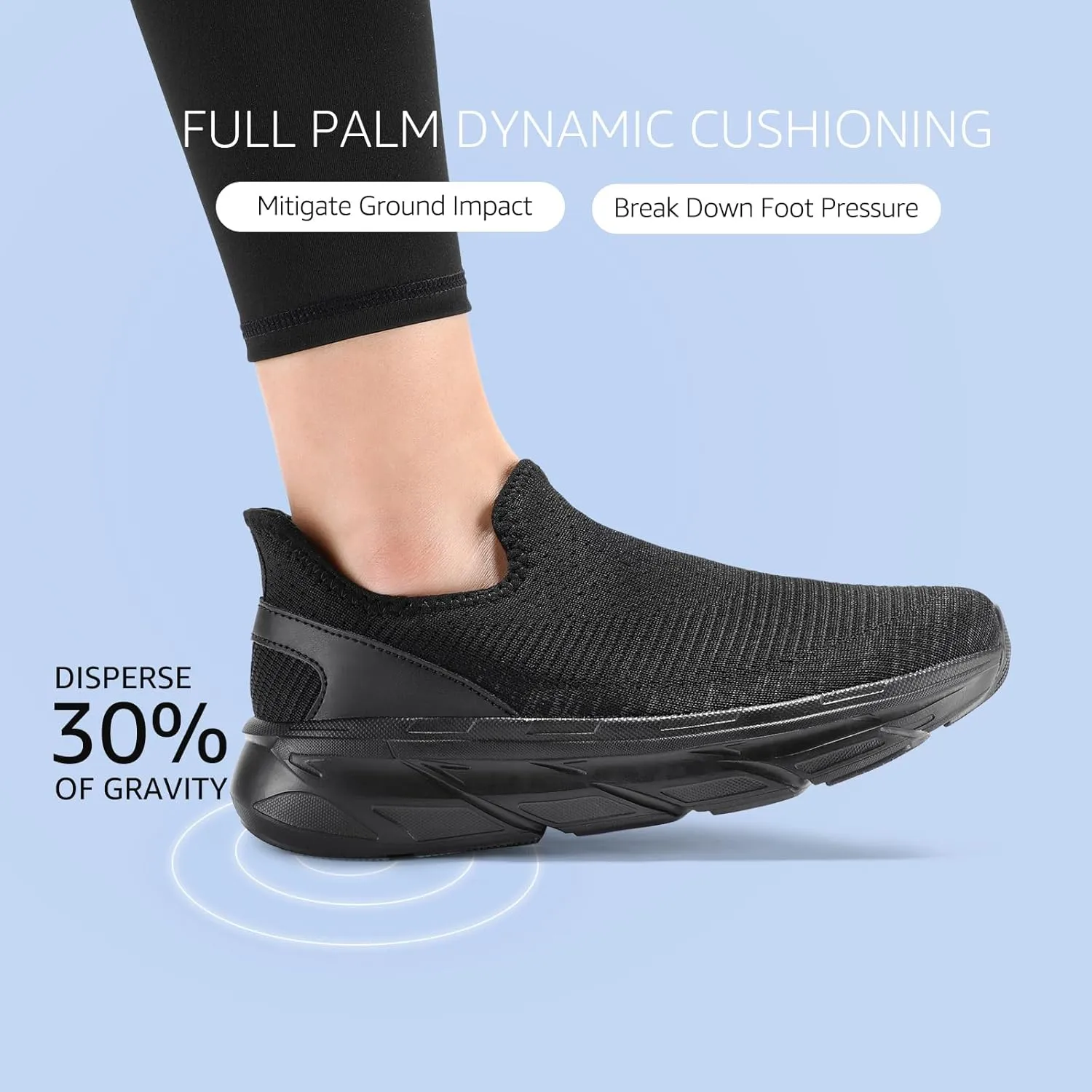 STQ Womens Slip on Shoes Breathable Lightweight Orthopedic Walking Shoes Workout Gym Sports Athletic Sneakers