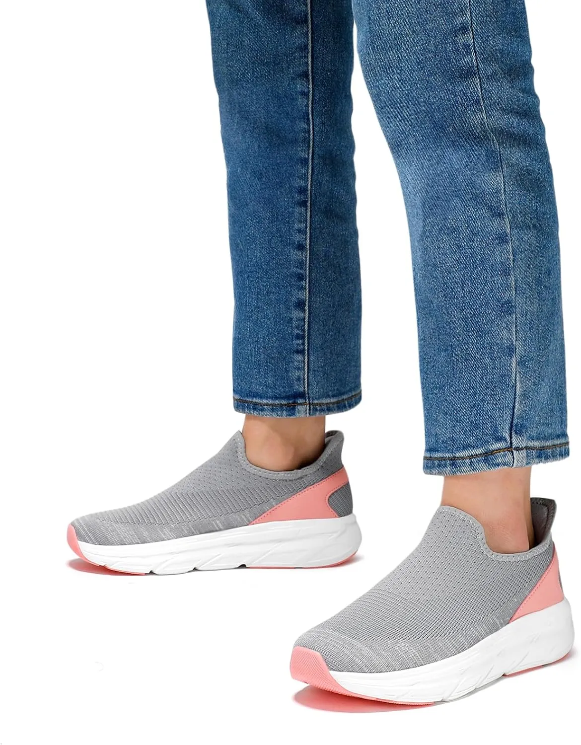 STQ Womens Slip on Shoes Breathable Lightweight Orthopedic Walking Shoes Workout Gym Sports Athletic Sneakers