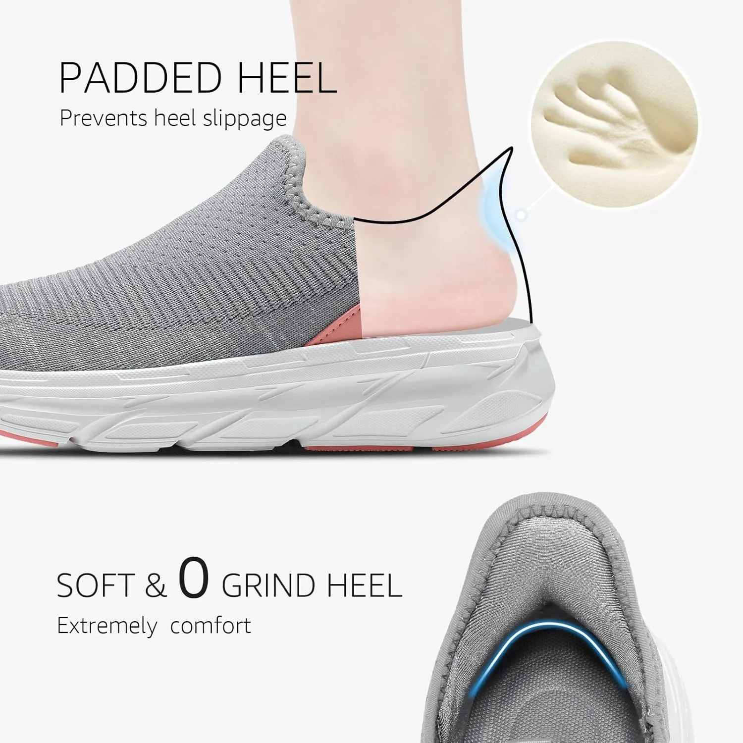 STQ Womens Slip on Shoes Breathable Lightweight Orthopedic Walking Shoes Workout Gym Sports Athletic Sneakers
