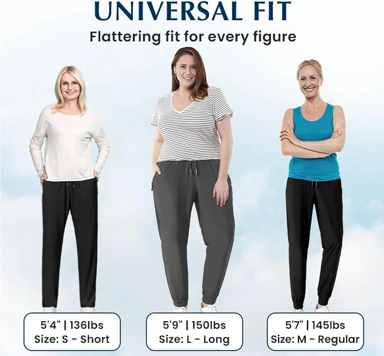 Stretch Active - Women's Ultra Stretch Breathable Casual Quick Drying Work Glide Comfy Fit Slip On Pants Over 50