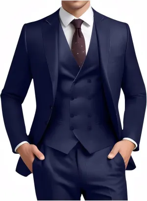 Suit for Men Wedding Slim Fit 3 Piece Set Blazer Jacket Vest Pants Tuxedo Suits for Groomsmen Business Prom Party Sport Coat