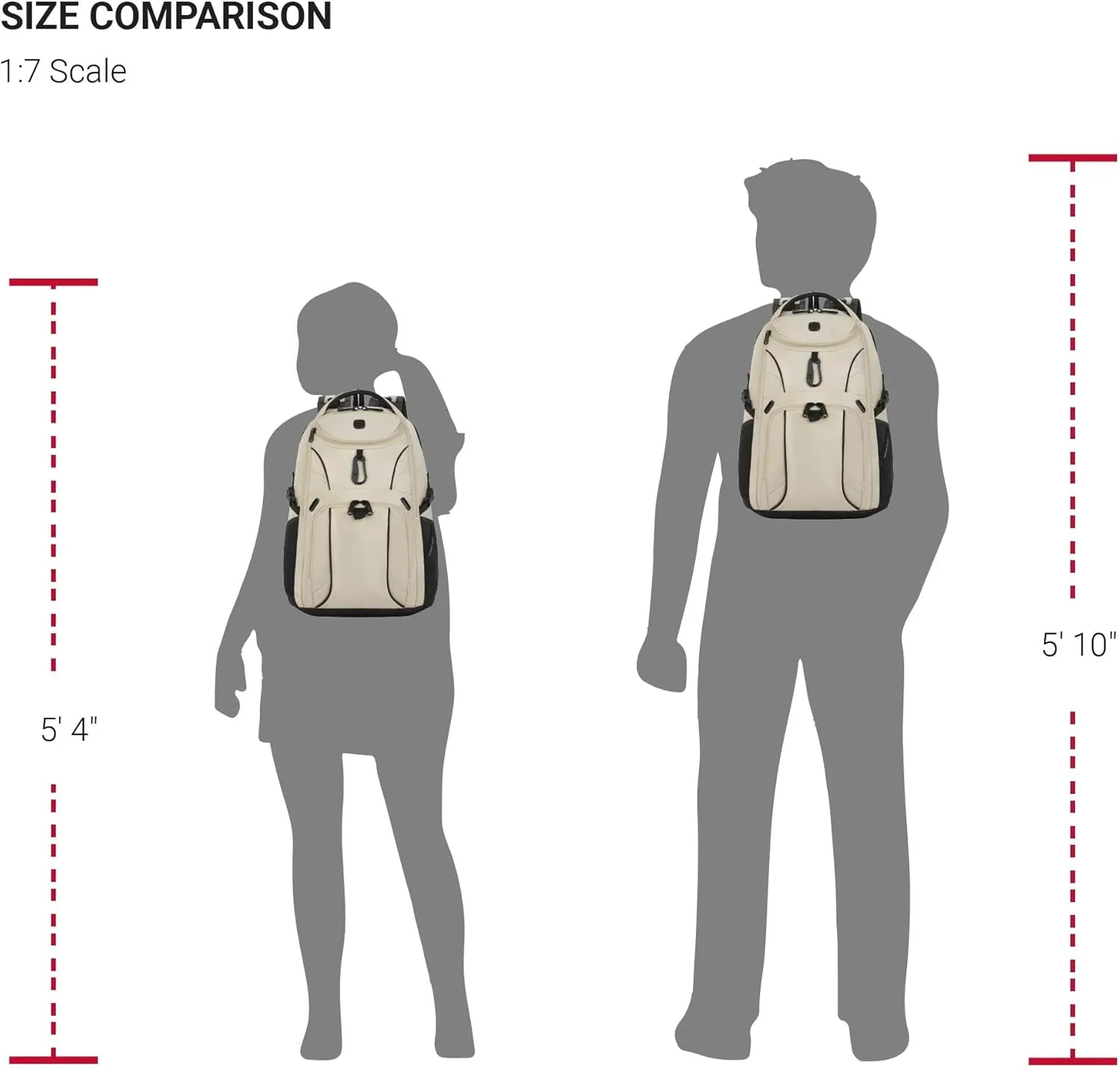 SwissGear Mini 1900 Scansmart Slim Version Laptop Backpack, Oatmeal, 16-Inch