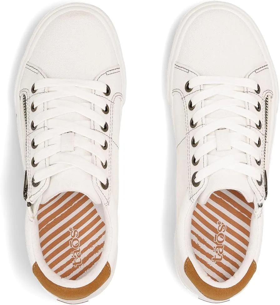 Taos Z Soul Women’s Sneaker - Stylish Platform Sneaker with Removable Footbed, Arch Support, Premium Cushioning, Lace-Up Adjustability, and Easy Access Zipper