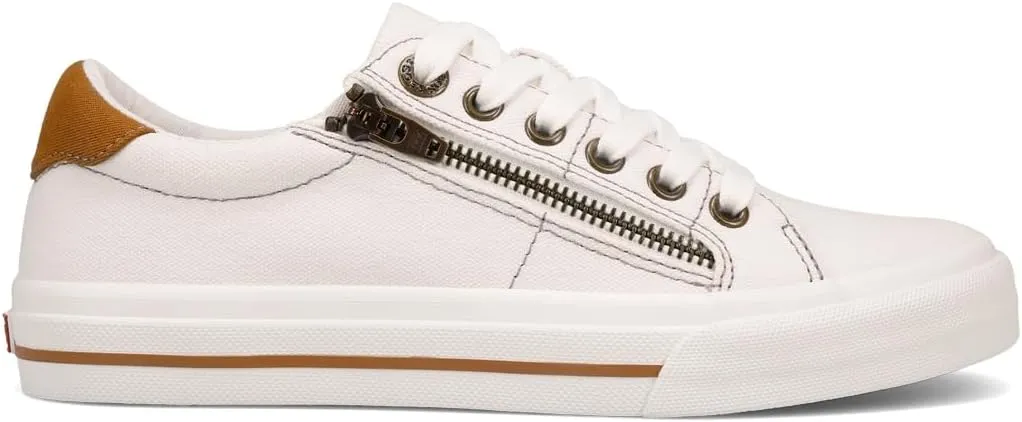 Taos Z Soul Women’s Sneaker - Stylish Platform Sneaker with Removable Footbed, Arch Support, Premium Cushioning, Lace-Up Adjustability, and Easy Access Zipper