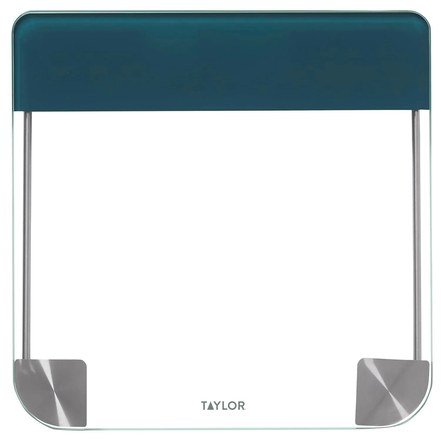 Taylor Digital Glass Bathroom Scale, Vanishing Display for Body Weight, Cyan Blue