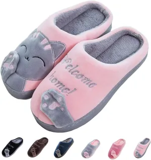 techcity Women's & Men's Comfort Memory Foam Slippers Breathable Fuzzy Slip on Clog House Shoes w/Indoor Outdoor Anti-Skid Sole