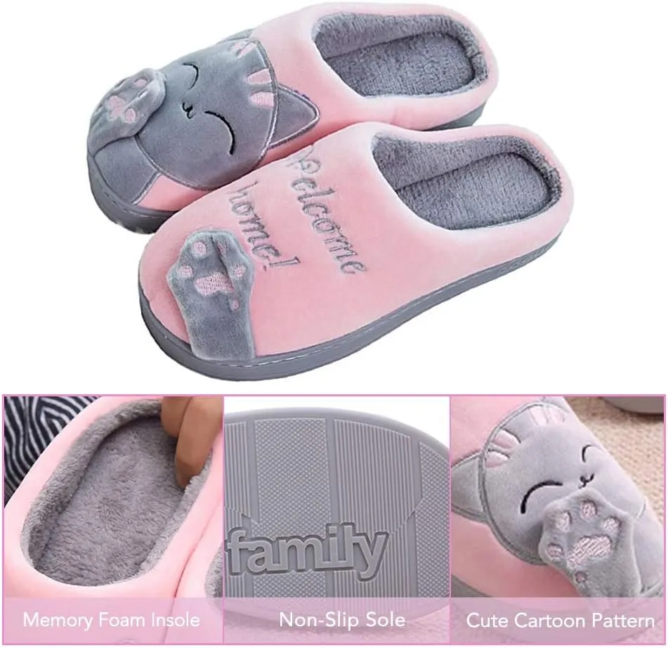 techcity Women's & Men's Comfort Memory Foam Slippers Breathable Fuzzy Slip on Clog House Shoes w/Indoor Outdoor Anti-Skid Sole