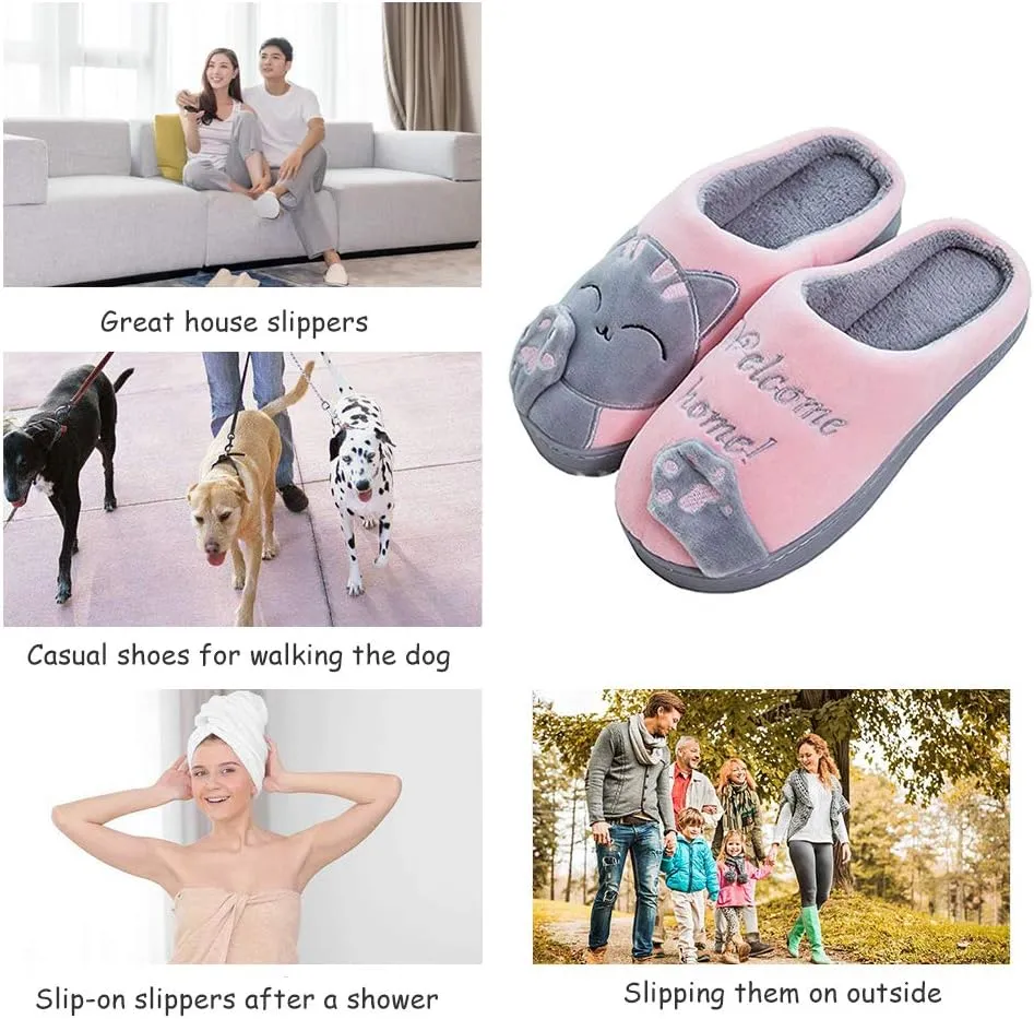 techcity Women's & Men's Comfort Memory Foam Slippers Breathable Fuzzy Slip on Clog House Shoes w/Indoor Outdoor Anti-Skid Sole