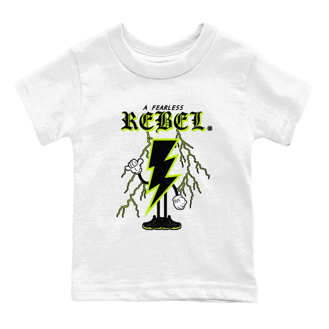 Technologically advanced Tees Air Sneaker One Foamposite Black SNRT Volt Fearless Kids - Fully customizable Rebel