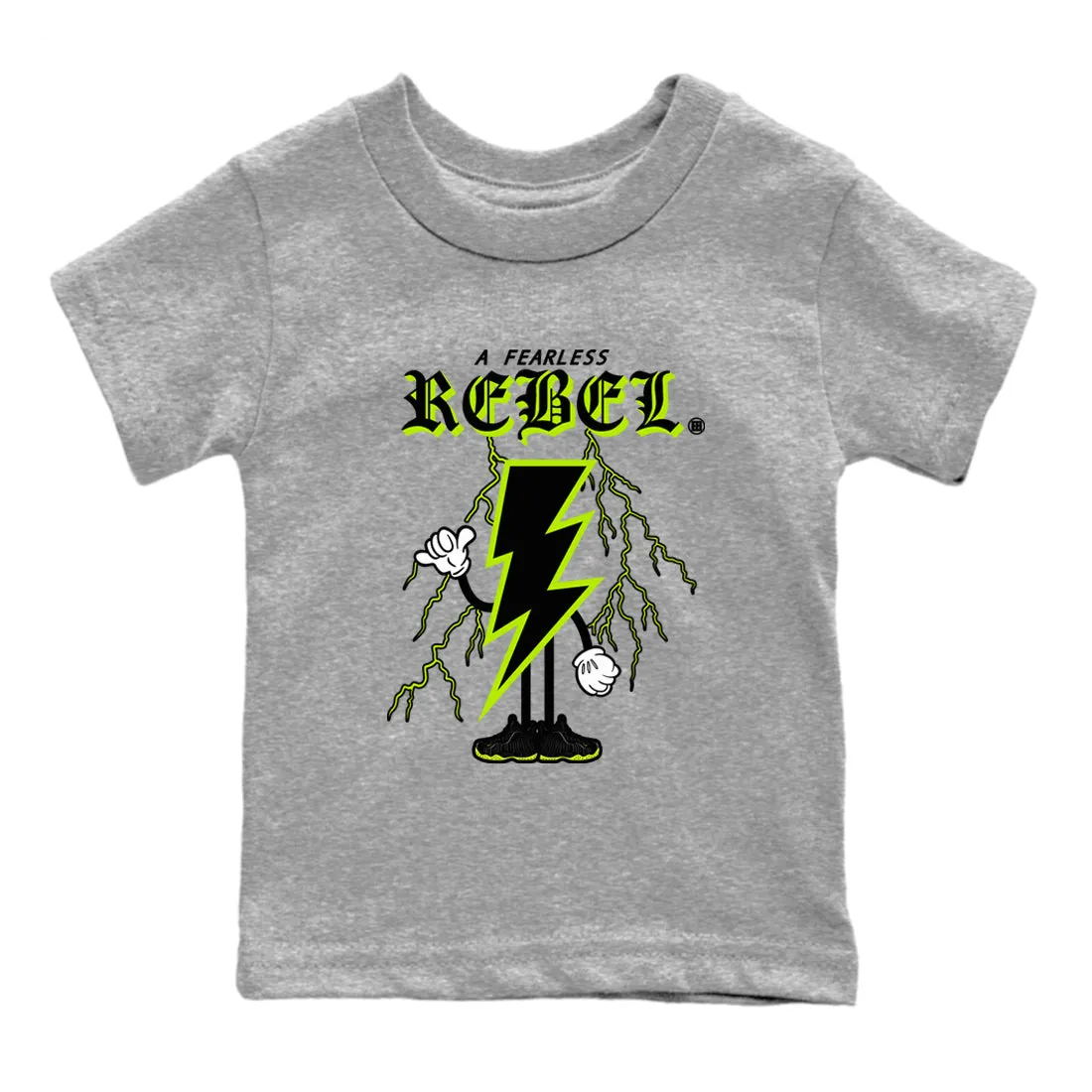 Technologically advanced Tees Air Sneaker One Foamposite Black SNRT Volt Fearless Kids - Fully customizable Rebel