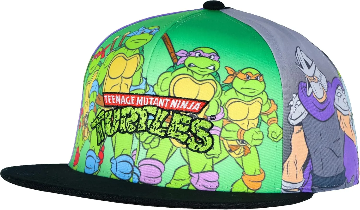 Teenage Mutant Ninja Turtles Adult Hat Heroes Shredder Mutant Mayhem Sublimated Adjustable Snapback for Men and Women Multi