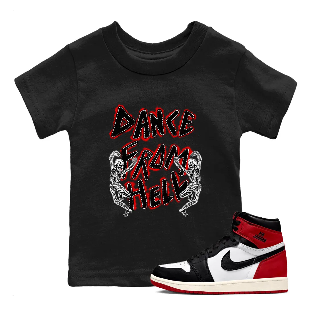 Tees Black SNRT Hell Kids Reimagined 1 Vibrant - Toe Dance Jordan Functional Sneaker Air From