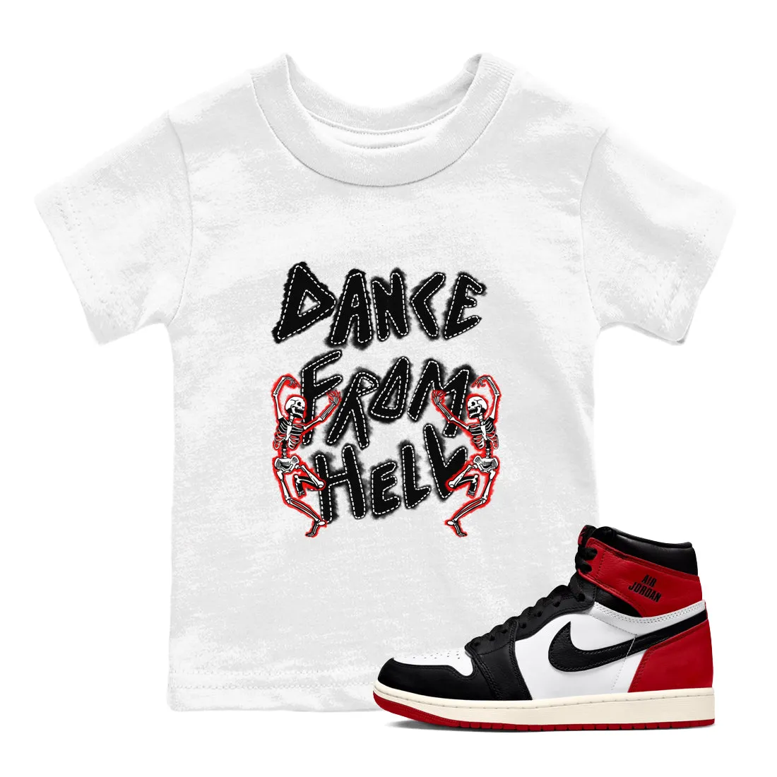 Tees Black SNRT Hell Kids Reimagined 1 Vibrant - Toe Dance Jordan Functional Sneaker Air From