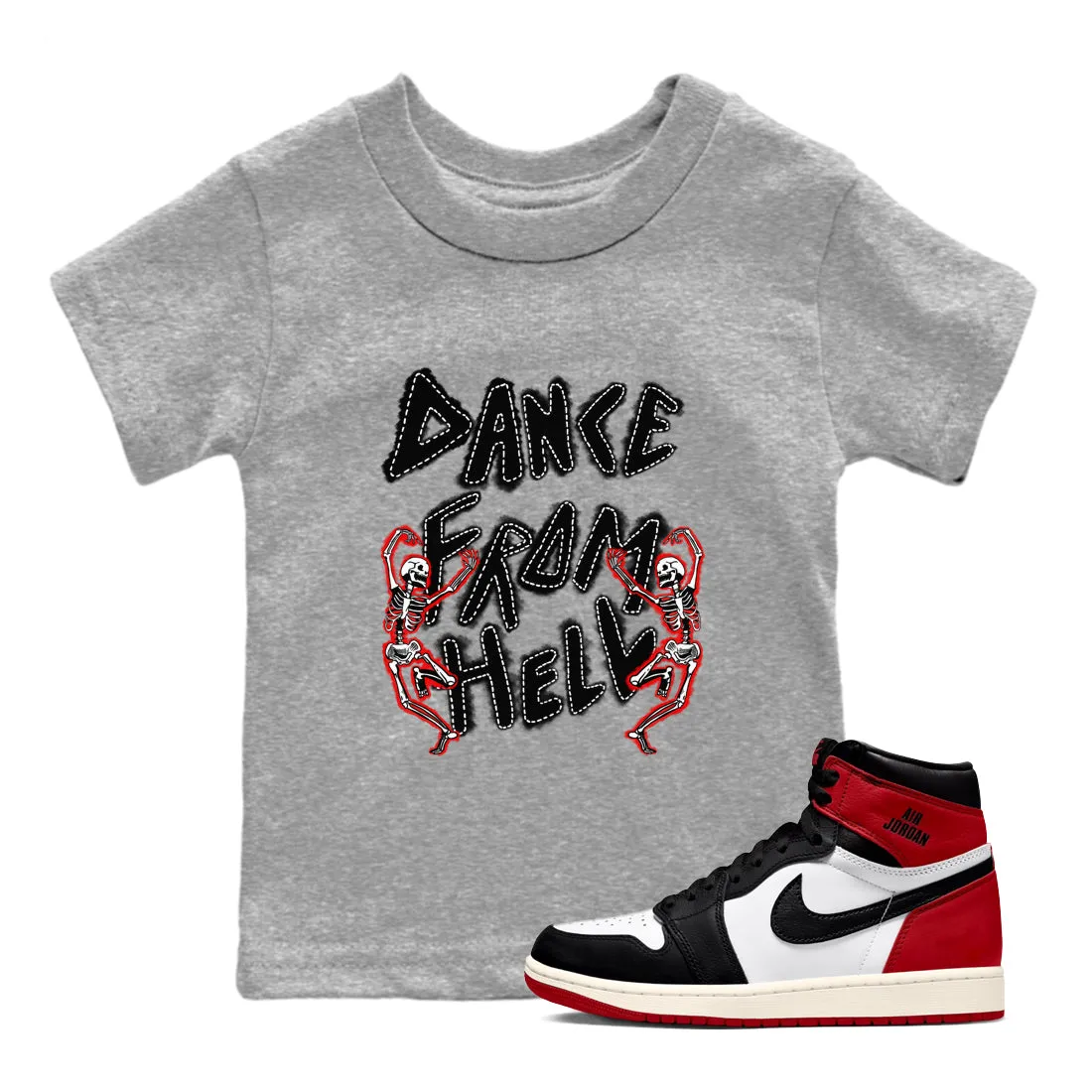 Tees Black SNRT Hell Kids Reimagined 1 Vibrant - Toe Dance Jordan Functional Sneaker Air From