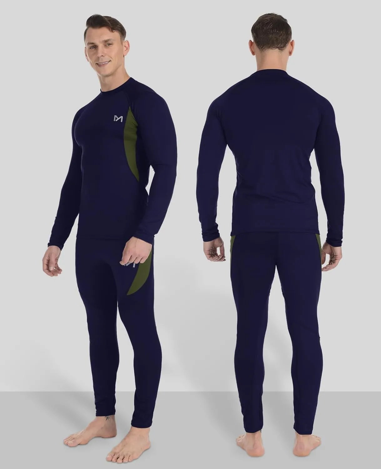 Thermal Underwear for Men,Men's Base Layer,2 Sets Long Johns Lined with Hunting Gear
